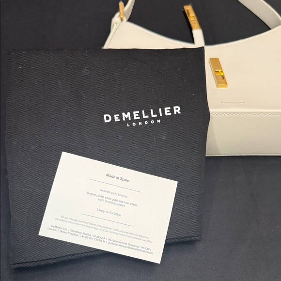 DeMellier Off-White Tokyo Small Shoulder Bag with Gold Hardware - Picture 11 of 12